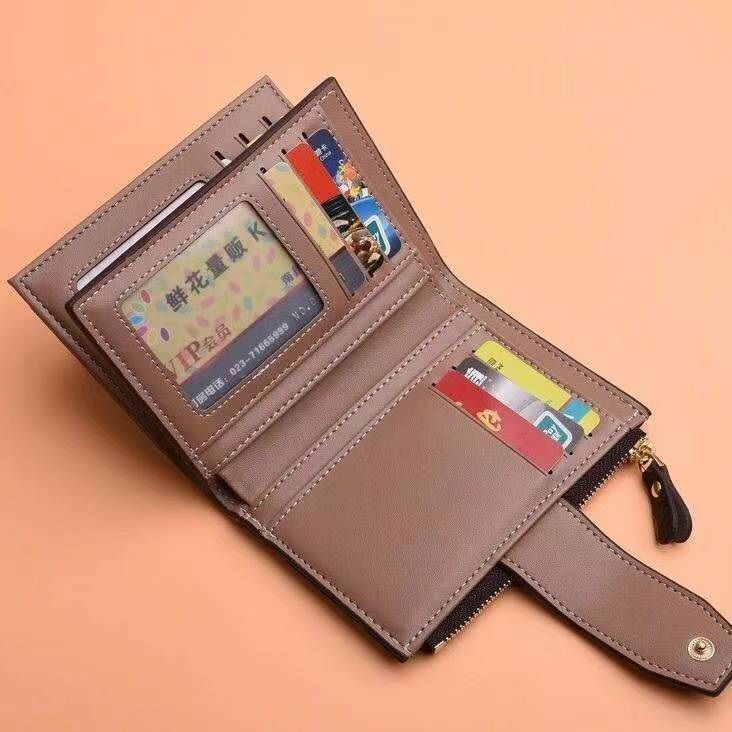 Fahion Men Pu Leather Short Wallets Card Holder Multfunction