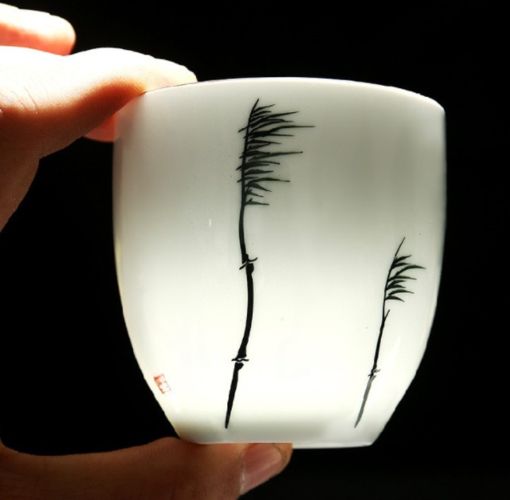6 Pcs Traditional Ceramic Tea Cup Handpainted Sets Of 6 Cups Chinese Kung Fu Cup Porcelain Teacups Sets Drinkware 150ml