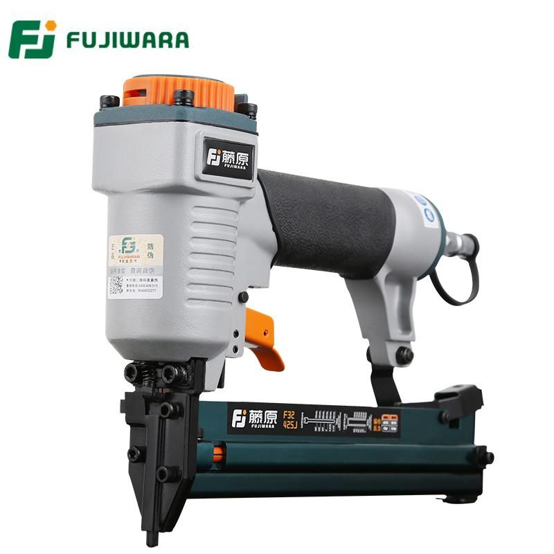 FUJIWARA 2 in 1 Carpenter Pneumatic Nail Woodworking Air Stapler Home DIY Carpentry Decoration F10 F30, 422J Nails