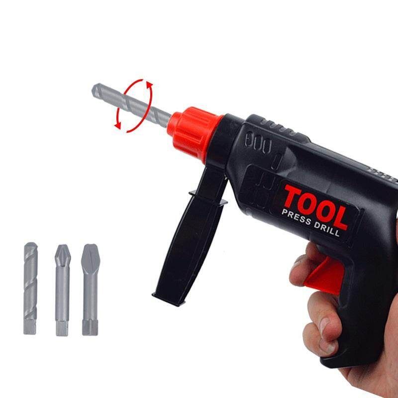 Children's Simulation Play House Toy Toolbox Electric Drill Maintenance Tool Set Gift Net Bag Set Of 44