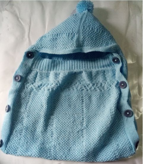 Unisex Baby Shawl A2 - Blue