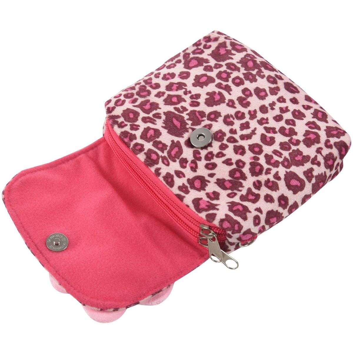 Children Girls Messenger Shoulder Bag Wallet, Leopard