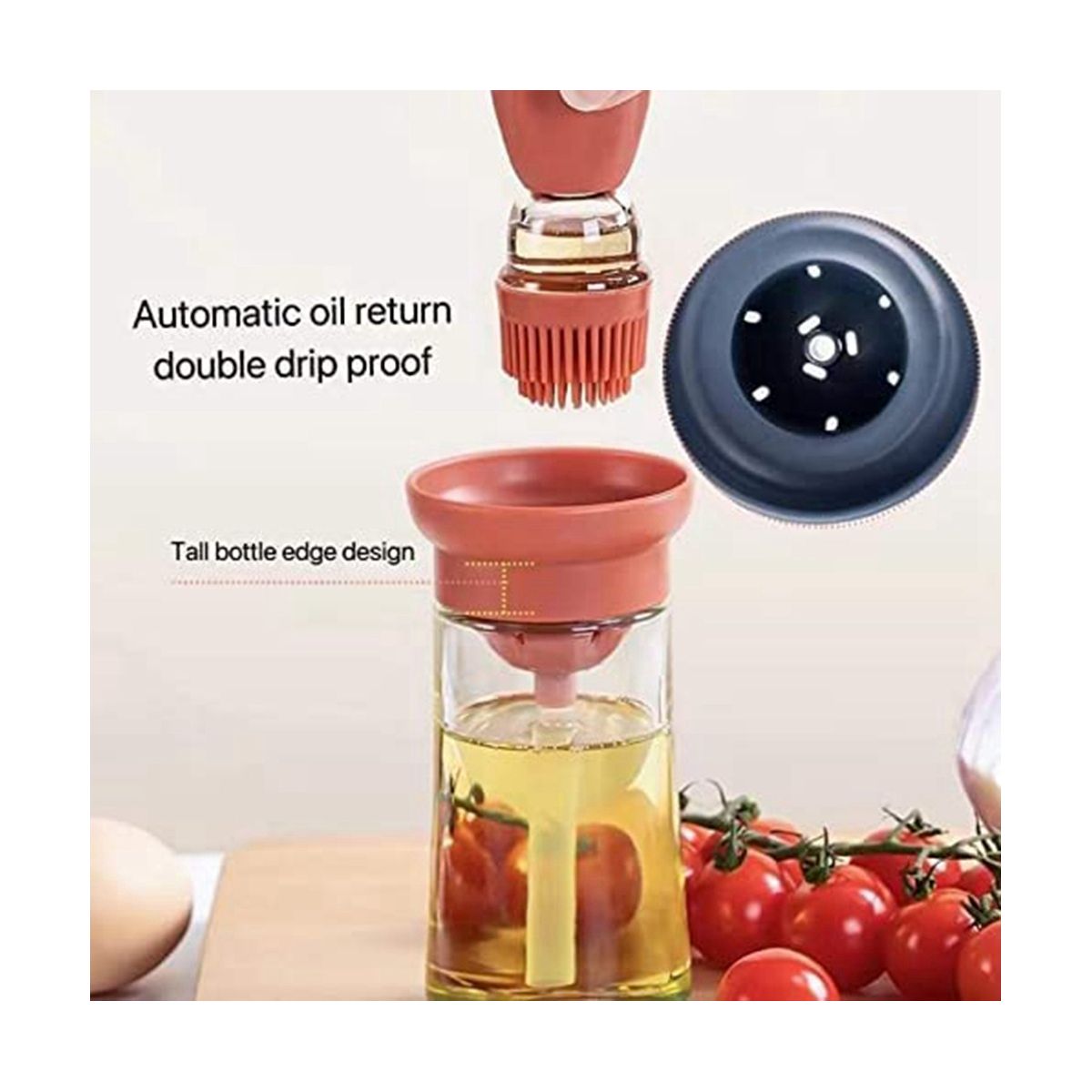 Olive Oil Dispenser with Brush, Measuring Oil Dispenser D