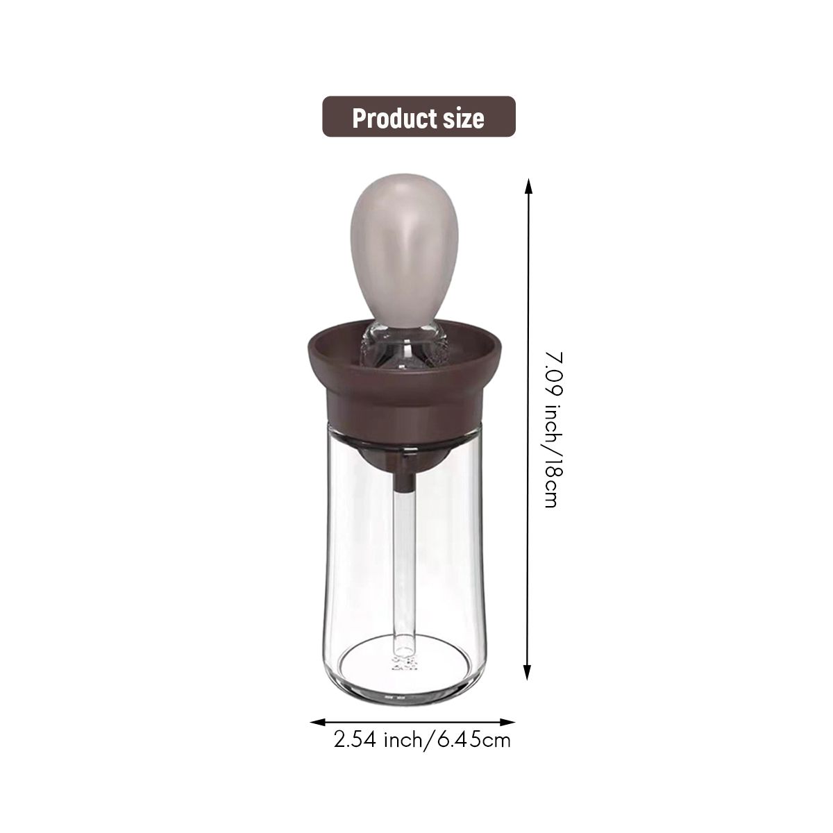 Olive Oil Dispenser with Brush, Measuring Oil Dispenser D