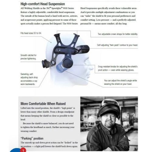 Speedglas Welding Helmet 9100 W Auto Darkening Filter 9100XX