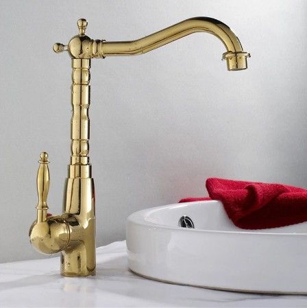 New Arrivals European Retro Style Gold Color Finish Kitchen