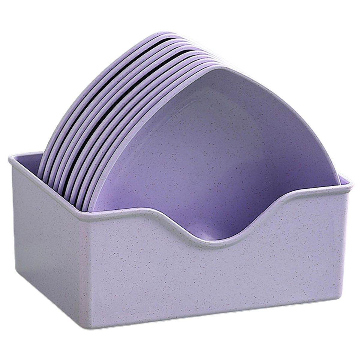 1 Set Snack Plate Heart-Shaped Fruit Dessert Snack Plate Serving Tray Purple