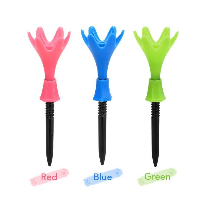 3pcs Plastic Golf Tees Height Adjustable Golfing Tees