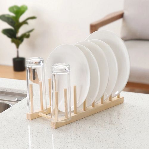 Wooden Dish Plate Rack Mug Storage Rack