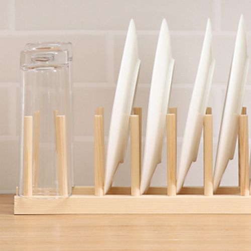 Wooden Dish Plate Rack Mug Storage Rack