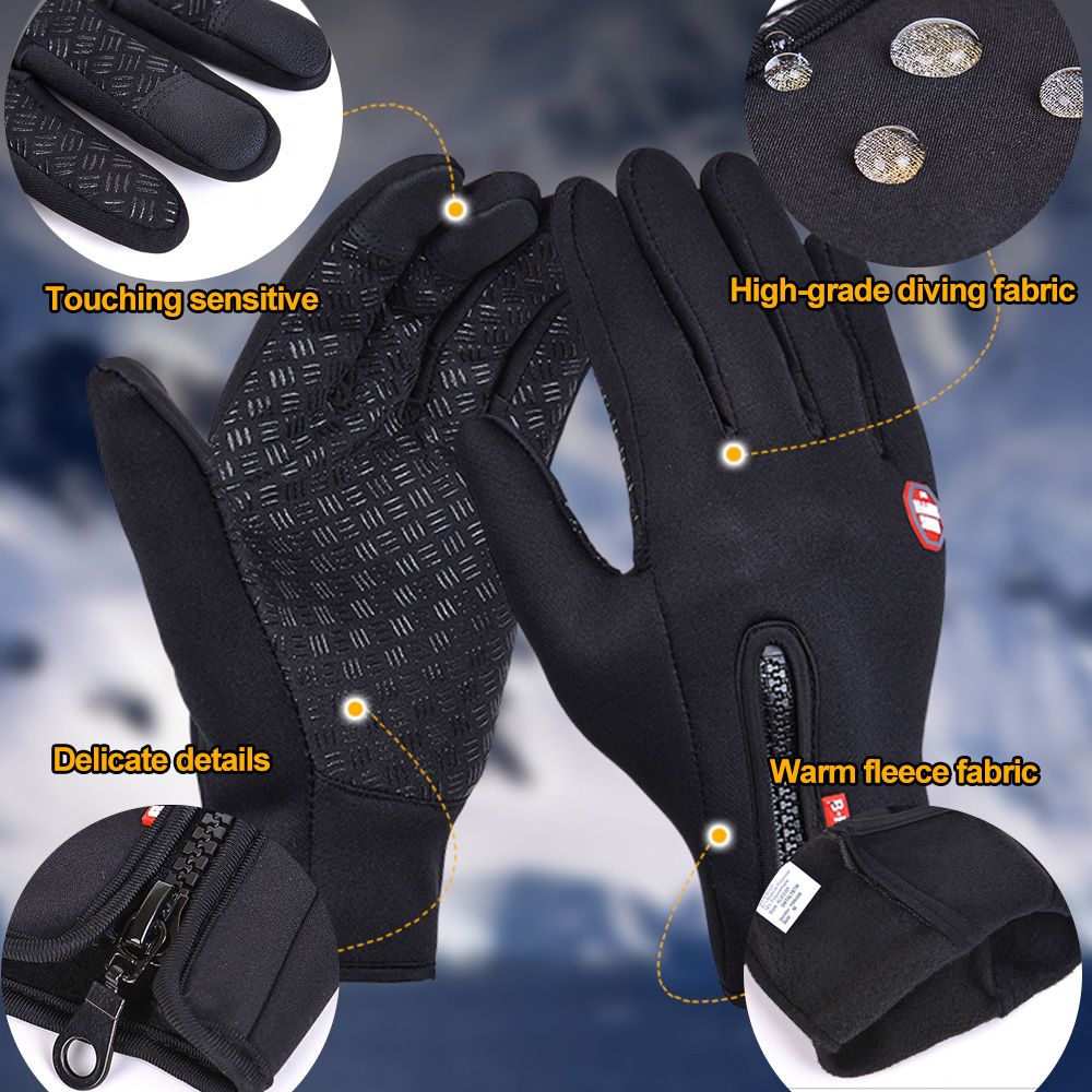 Driving Glove Outdoor Winter Warm Non-slip Touching Screen Cycling