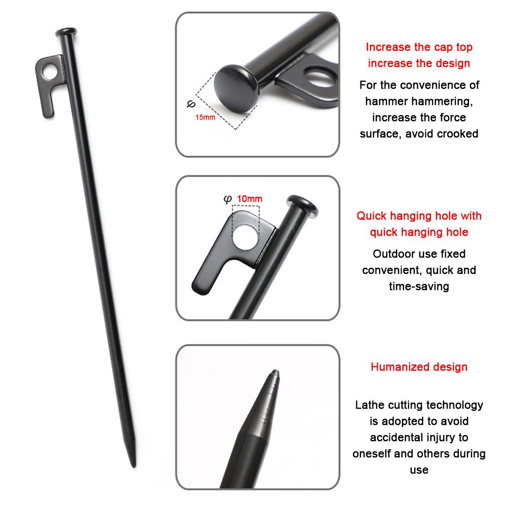 Thickened Lengthening Tent Canopy Ground Nail Practical High