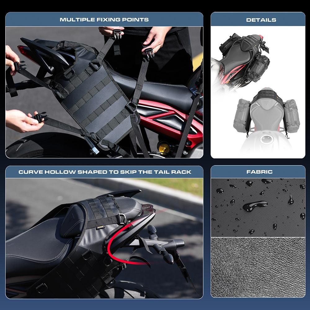 Motorcycle Rearseat Side Bag Base Portable Motor Accessory Universal Motorcross Rear Side Bag Base Motor Tail Bag Saddle