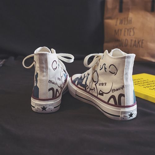 New High Top Canvas Shoes Women Running Sports Casual Shoes