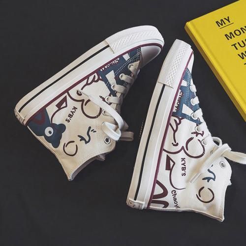 New High Top Canvas Shoes Women Running Sports Casual Shoes