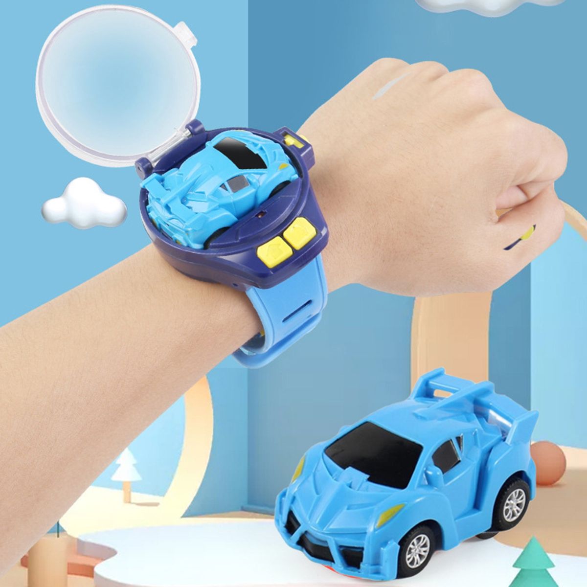1 Set Car Watch Toy Brain Development Remote Control Car B