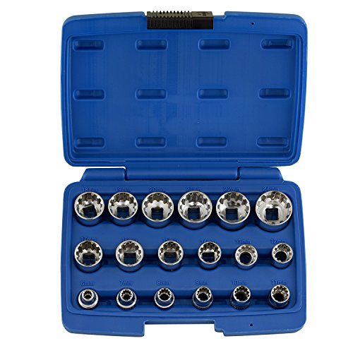 Neiko 02488A Metric 38 Drive Universal Spline Socket Set Wit