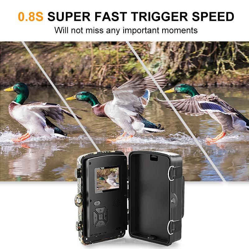 16MP 1080P Wildlife Hunting Trail and Game Camera with 16GB/32GB TF Card Motion Activated Security Camera IP66 Waterproof Outdoor Infrared Night Vision Hunting Scouting Camera