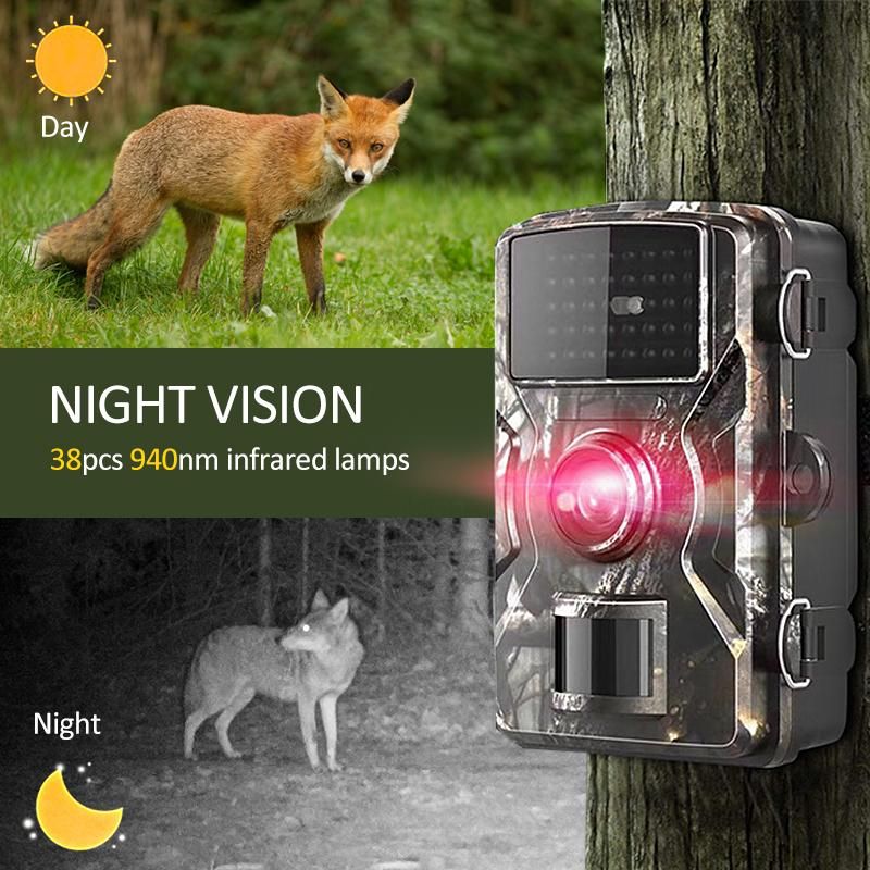 16MP 1080P Wildlife Hunting Trail and Game Camera with 16GB/32GB TF Card Motion Activated Security Camera IP66 Waterproof Outdoor Infrared Night Vision Hunting Scouting Camera