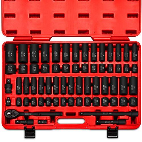 Neiko 02448A 12 Drive Master Impact Socket Set 65 Piece Deep