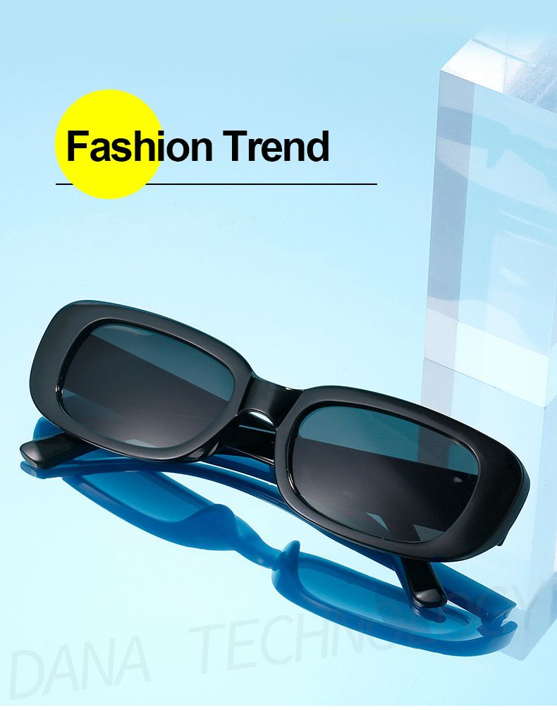 FG08 Unisex Oval UV Protective Fashion Sunglasses - Black
