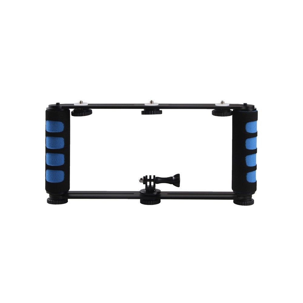 Aluminium Alloy Dual Handheld Grip Selfie Stick 1/4 Inch