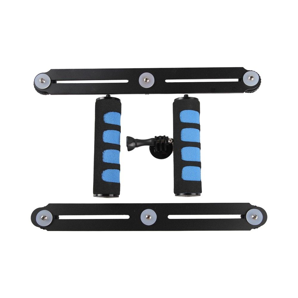 Aluminium Alloy Dual Handheld Grip Selfie Stick 1/4 Inch