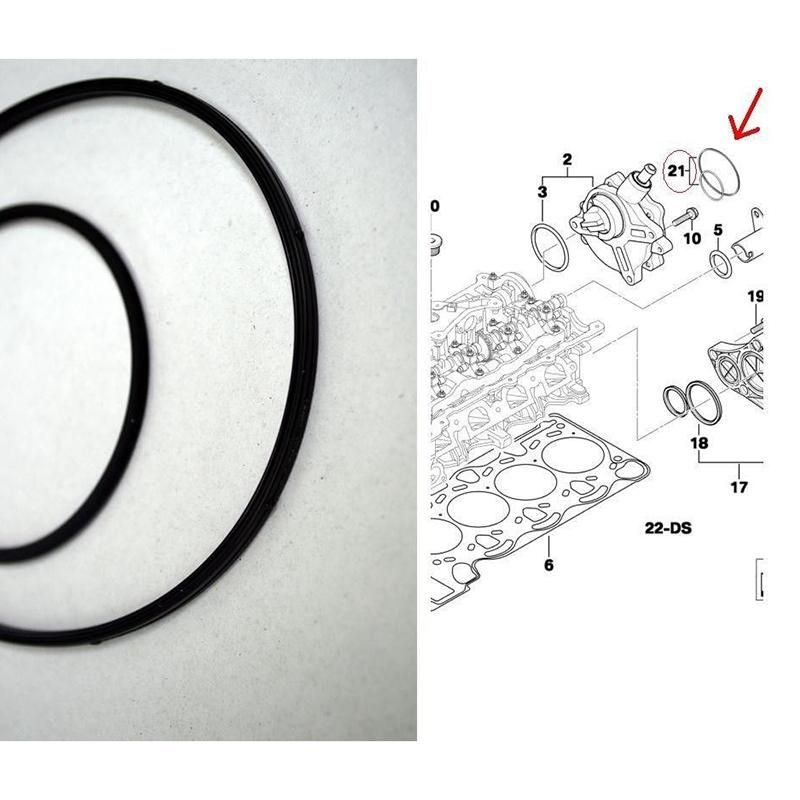 2PCS Car Vacuum Pump Seal Gasket 11667509080 for BMW E81