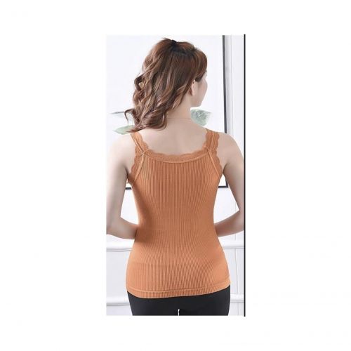 Ladies Camisole V-Neck Built In Bra  Long Warm Vest