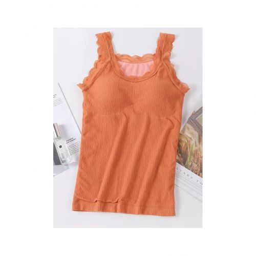 Ladies Camisole V-Neck Built In Bra  Long Warm Vest