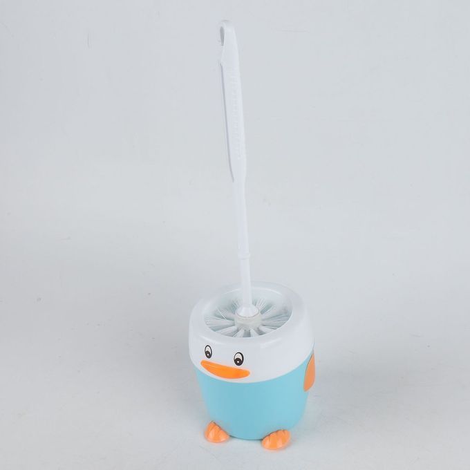 Penguin Toilet Brush With Base Toilet Toilet Brush Household-Blue