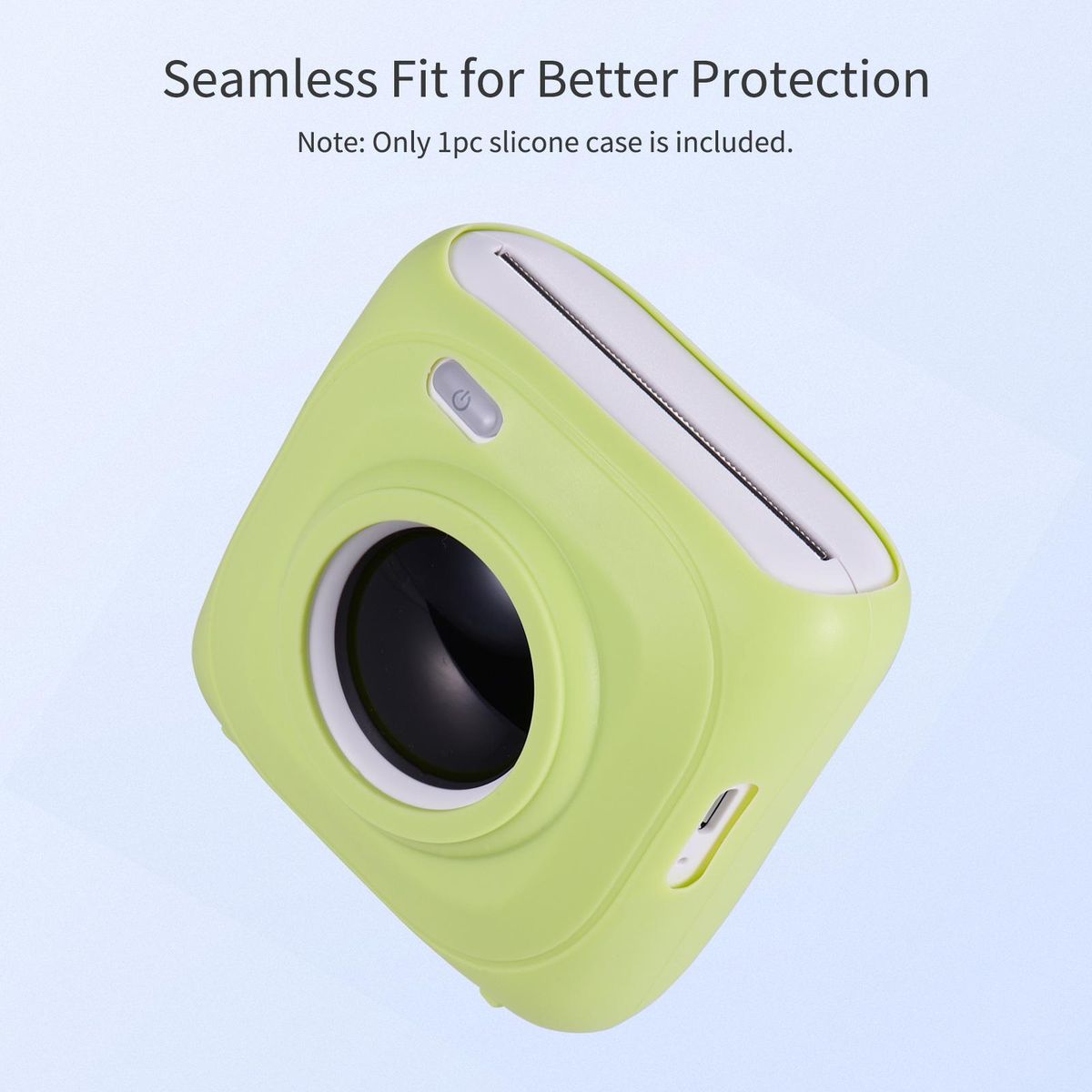 Soft Silicone Case Protective Cover Case Waterproof Anti-Dust Anti-Scratch for PAPERANG P1 Pocket Printer BT Wireless Thermal Printer