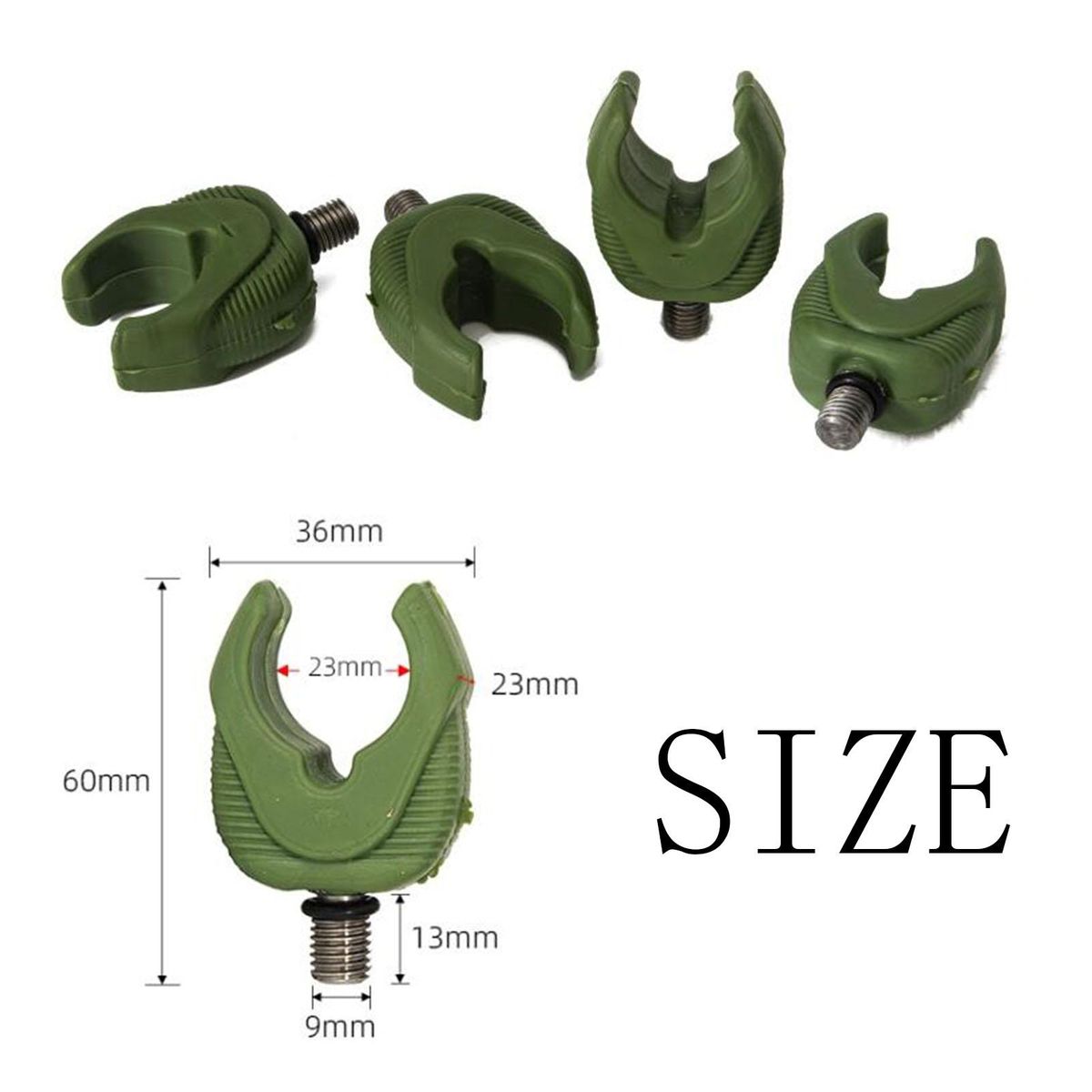 4Pcs Fishing Rod  Rest Fishing Tackle Y Head  Green
