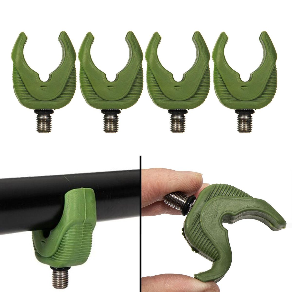4Pcs Fishing Rod  Rest Fishing Tackle Y Head  Green