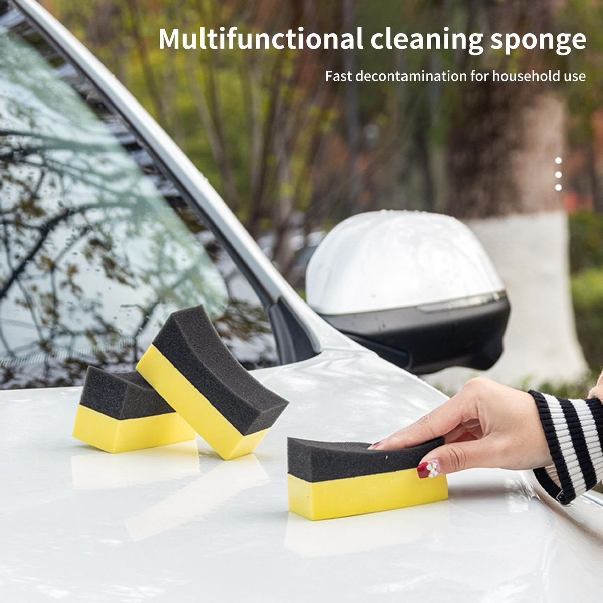 2Pcs Sponge Cleaner Car Washer Dust Cleaner Sponge