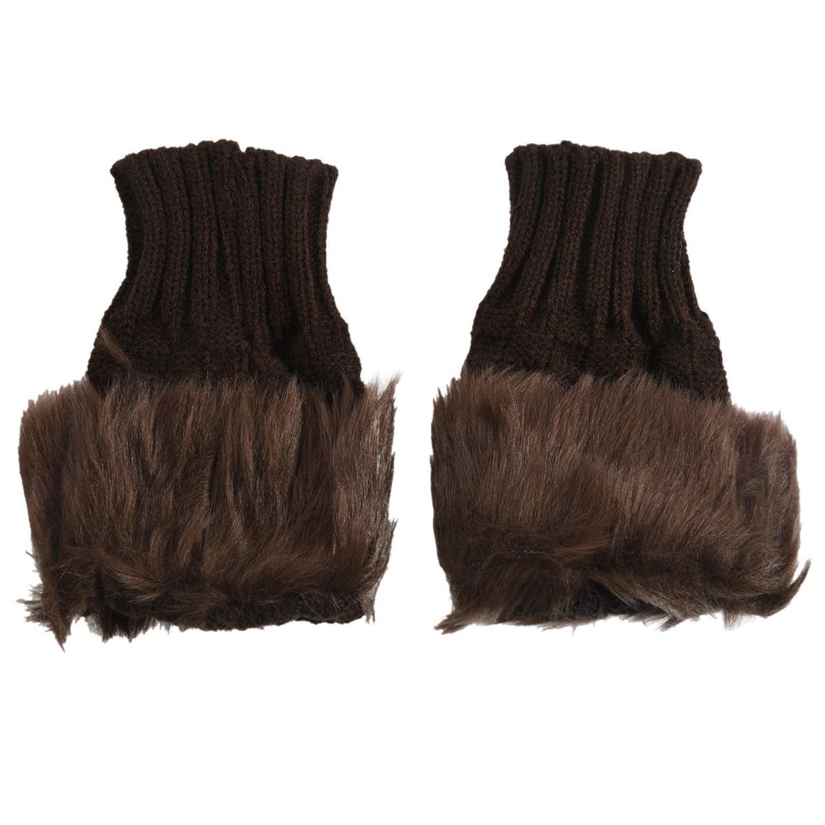 Lady Gi Shaggy Faux Fur Knit Fluffy Hands/LEG Warmers