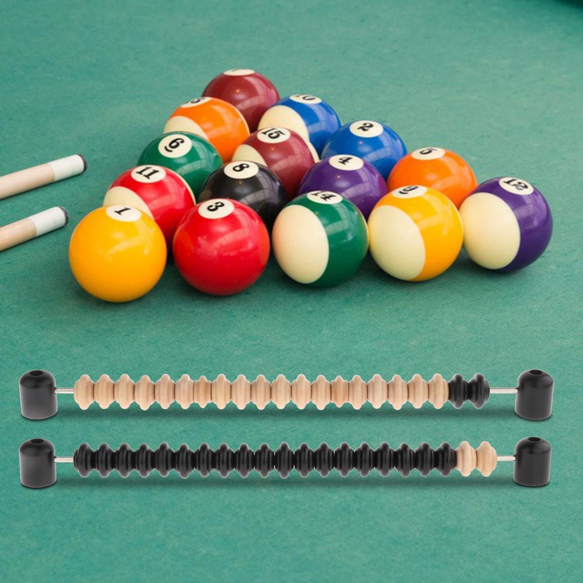 1 Pair Wood Shuffleboard Score Keeper Abacus Scoring Unit