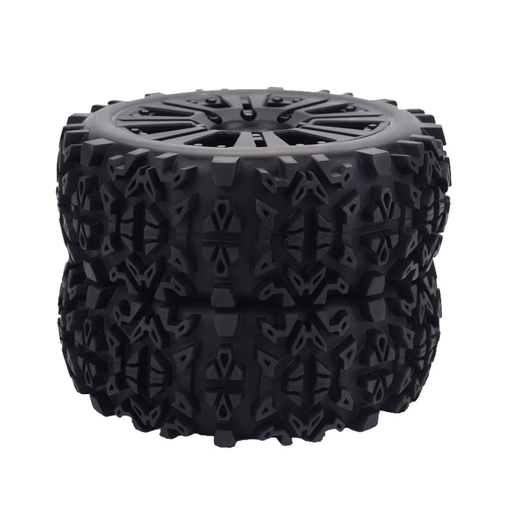 1:8 Scale RC Car Replacement  RC Car Wheel Rim Tyres Rubber Black 17mm