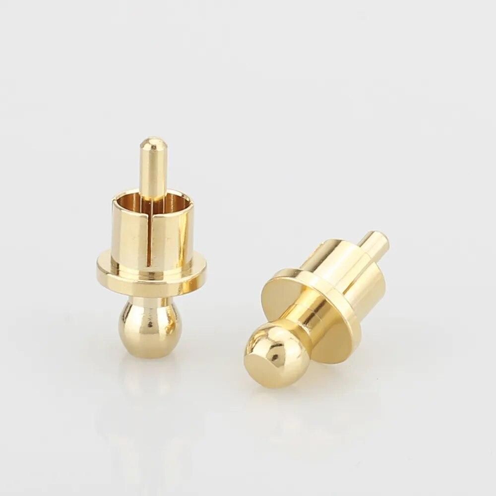 10pcs x Noise Stopper Gold / Rhodium Plated Copper Cap Dust Protector RCA Plug Caps
