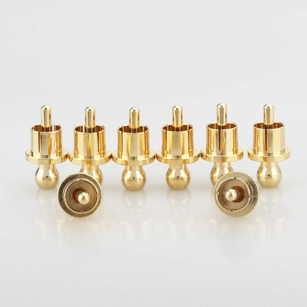 10pcs x Noise Stopper Gold / Rhodium Plated Copper Cap Dust Protector RCA Plug Caps