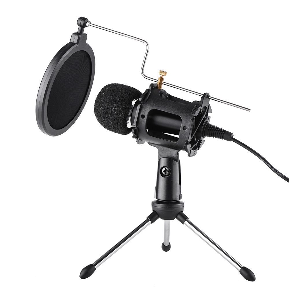 Video Microphone Kit With Mini Microphone Tripod Shock