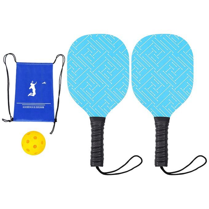 Pickleball Paddles Set 1 Yellow Ball Pickle Ball 2 Rackets 1ball 1bag