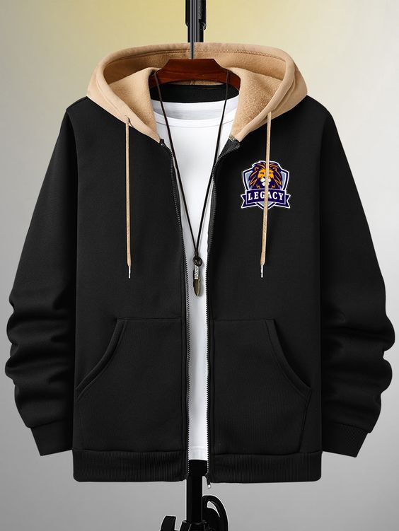 Urban Revelando Mens Versity Jacket Hoodie