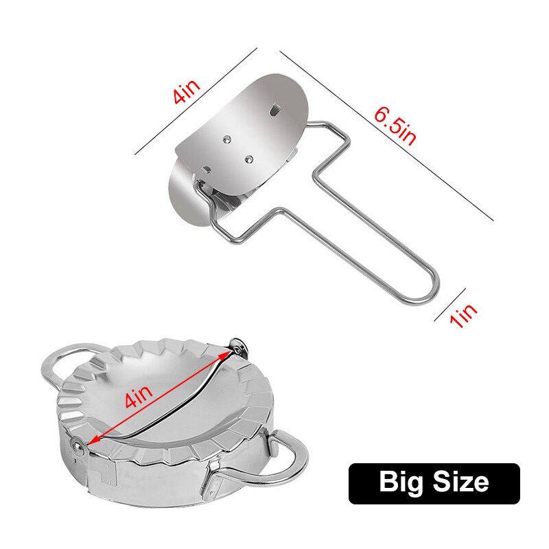 2x Stainless Steel Dumpling Mould Press Meat Pie Pastry Maker Dough Tool Large