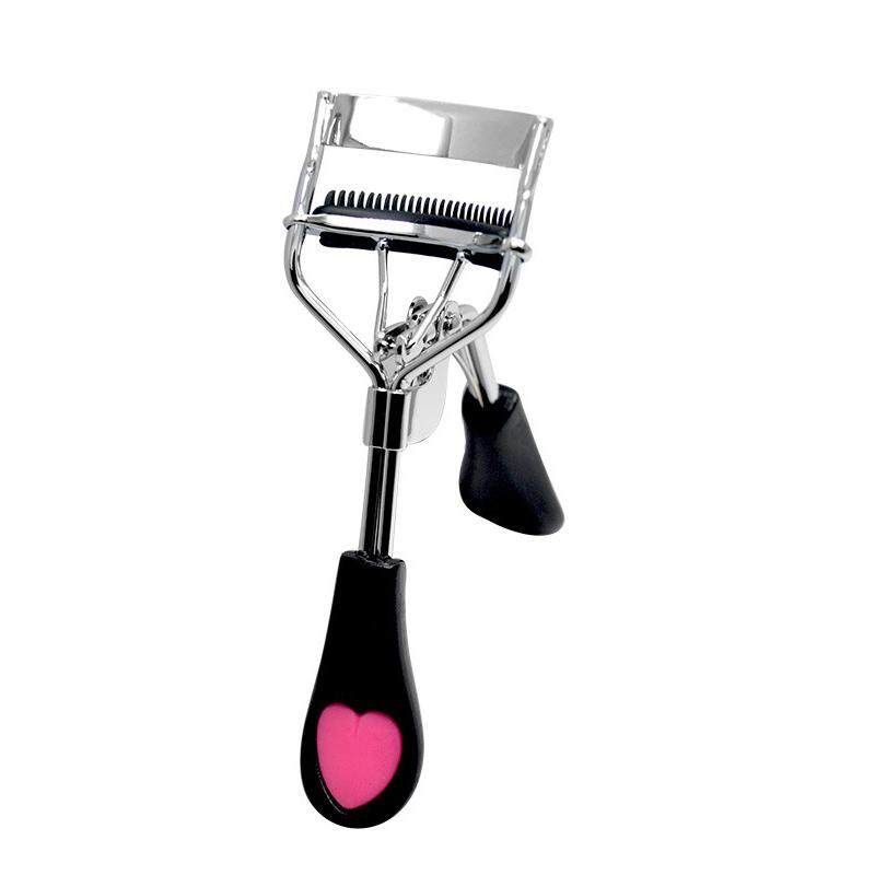 The Mahogany Handle Eyelash Comb Comb Side Entrainment Fan Angle Clip Beauty Eyelash Curling Tool Apricot