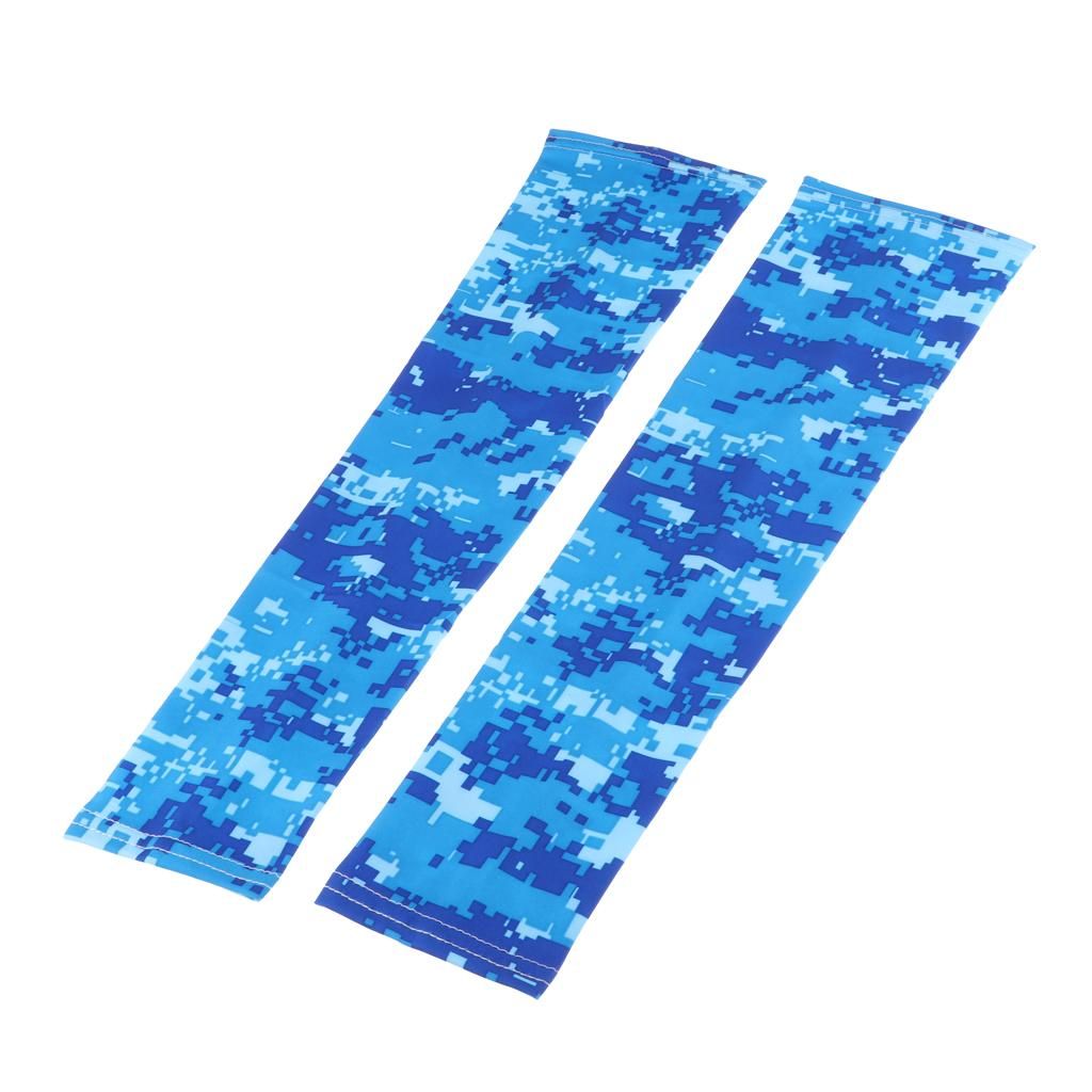 2X Long Arm Sleeves Cooling UV Protection For Men Women - Navy Blue