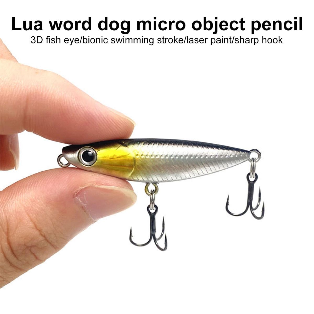Artificial Bait Fishing Bite Topwater Hard Pencil Black