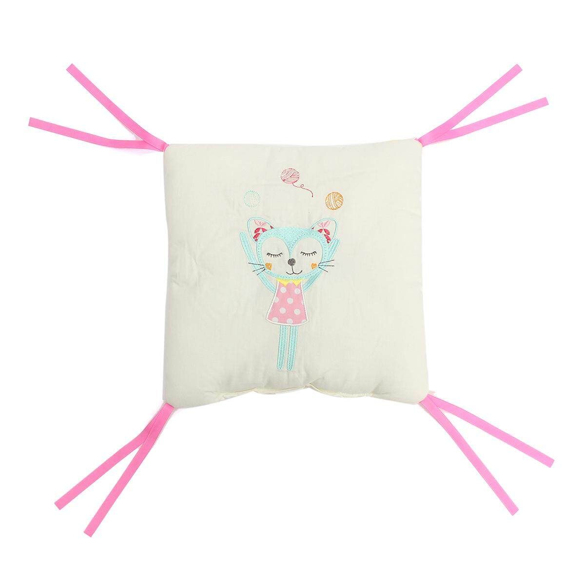 6PCS Popular Crib Bumper Protective Baby Nursery Bedding Comfy Infant Cot Pad# Pink Pink