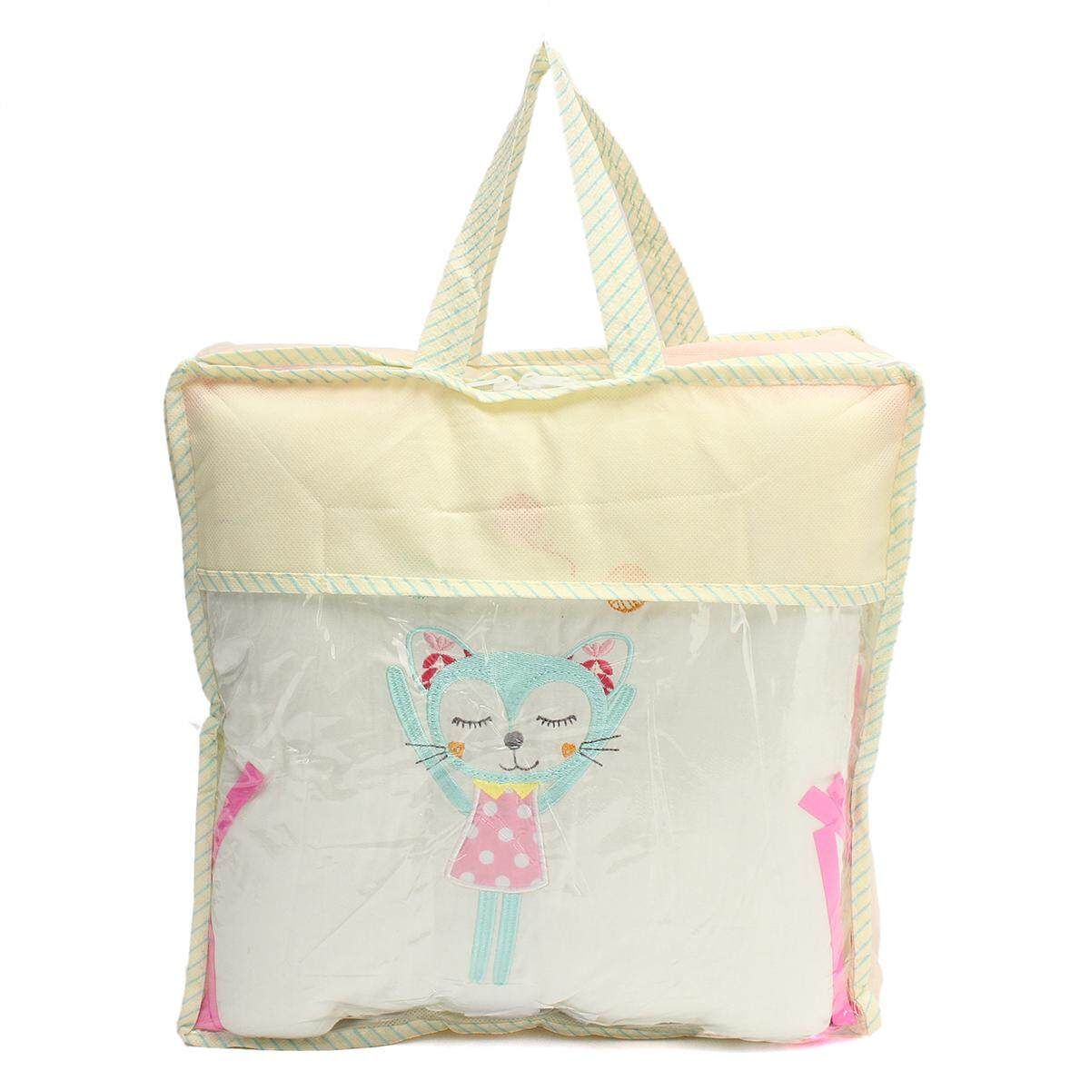 6PCS Popular Crib Bumper Protective Baby Nursery Bedding Comfy Infant Cot Pad# Pink Pink