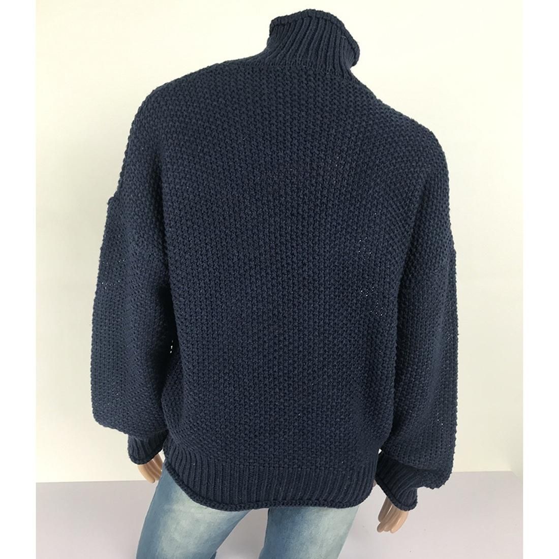 Thick Thread Turtleneck Knit Sweater